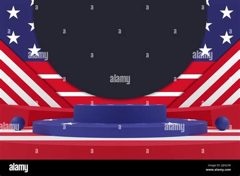 modern mockup podium display, united states of america display banner, background for banner ...