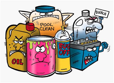 Household Hazardous Chemicals Clipart , Png Download - Household Hazardous Waste Cartoon ...