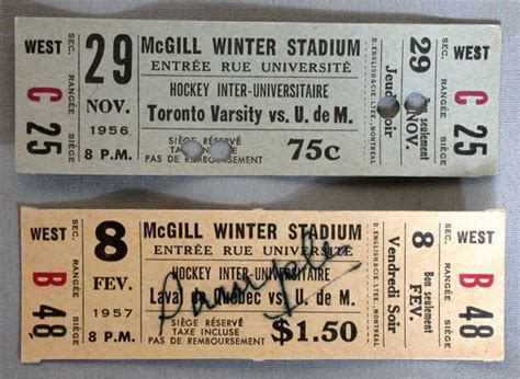 Ice Hockey Ticket 1956 2 | HockeyGods