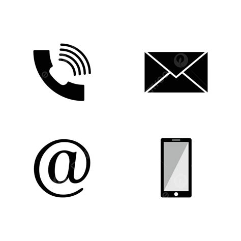 Assorted Contact Icons An Icon Collection For Web Support Signage And Symbol Usage Vector, Media ...