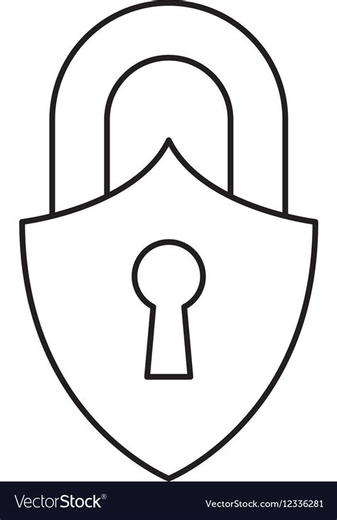 Padlock secure isolated icon Royalty Free Vector Image