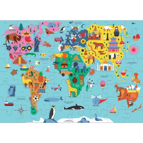 Map of the World: Geography Puzzles - Mudpuppy Puzzles | Maisonette