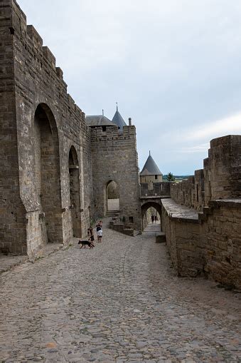 Medieval Streets Of Carcassonne Stock Photo - Download Image Now - Ancient, Antiquities ...