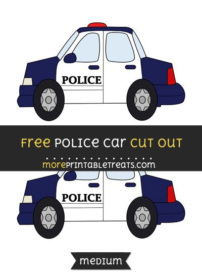 Police Car Cut Out – Medium