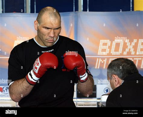 Russian heavyweight boxer Nikolai Valuev poses during a training for ...