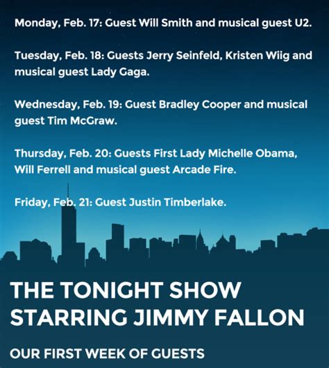 The Tonight Show Starring Jimmy Fallon • The official line up for The ...