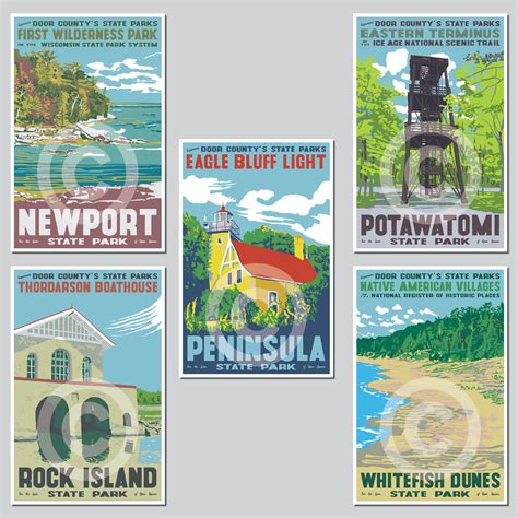 Door County State Parks Poster Collection - Door County Pulse