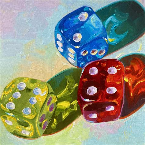 Dice II, me, oil painting, 2021 : r/AllThings_Art