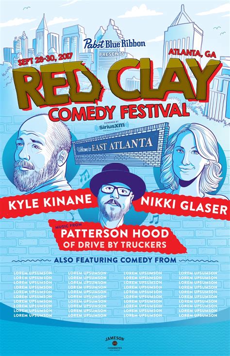 Red Clay Comedy Festival Poster - New Yorker Cartoonist Jason Chatfield