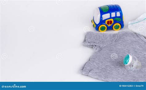 Baby Clothes with White Background Stock Image - Image of clothes ...