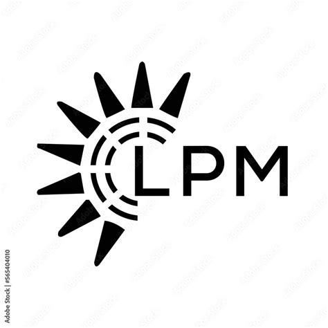 LPM letter logo. LPM image on white background and black letter. LPM ...