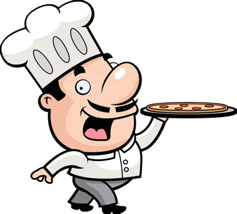 Chef Pizza Kartun-orang-orang Vektor-vektor Gratis Download Gratis