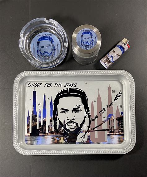 pop smoke the woo Hand made metal rolling tray sets with digital artwork inspired by hip hop ...