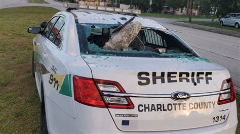 Charlotte County Sheriffs vehicle damaged while parked