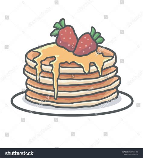 Pancake Drawing Vector Cartoon Doodle Style Stock Vector (Royalty Free) 1537887455 | Shutterstock