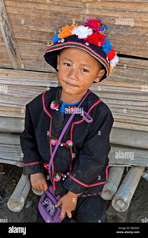 Boy from the Akha Hill Tribe, Golden Triangle, Thailand Stock Photo - Alamy