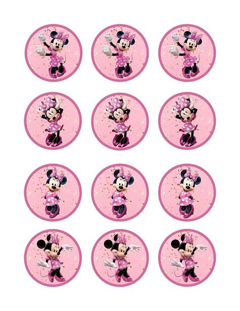 Minnie Mouse Toppers Pink Minnie Mouse Cupcake Toppers - Etsy Israel