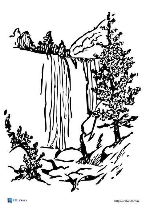 16 free waterfall coloring pages - ESL Vault