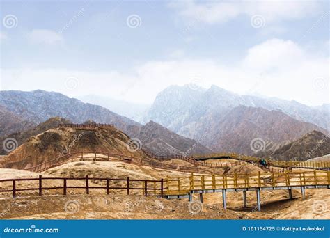 Danxia Rainbow Mountains, Zhangye, Gansu Province, China Stock Image ...