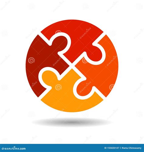 Puzzle pieces logo stock vector. Illustration of icon - 155020147