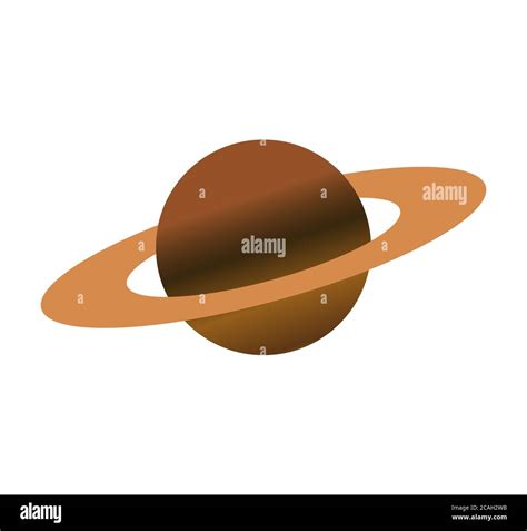 Illustration of Saturn isolated on a white background Stock Photo - Alamy