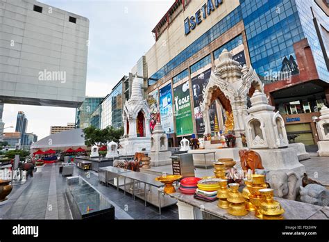 Ganesha Shrine near CentralWorld Shopping Complex. Bangkok, Thailand Stock Photo - Alamy