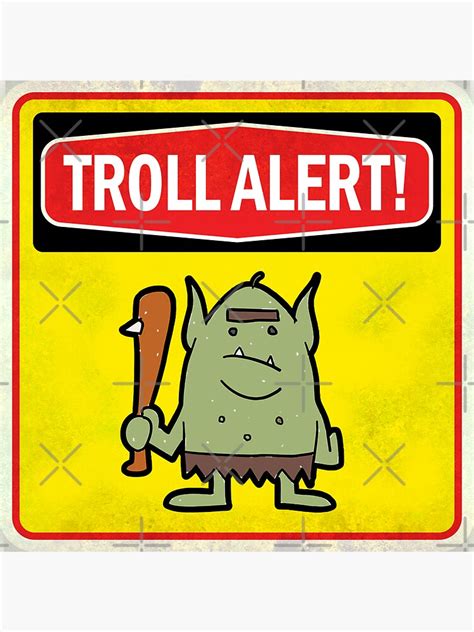 "Troll Alert - Funny Joke Quotes" Sticker for Sale by -Koleidescope ...