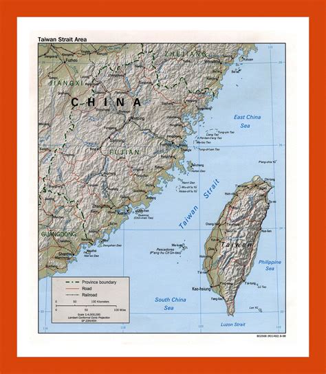 Taiwan Strait Area map - 1998 | Maps of Taiwan | Maps of Asia | GIF map ...