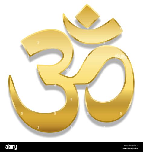 Golden Aum or Om symbol. Spiritual healing symbol of hinduism and ...