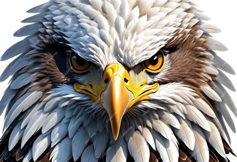 Premium Photo | Bald Eagle White background Isolated