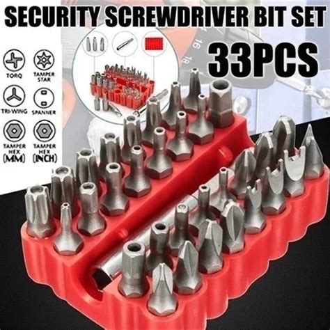 33pcs Security Tamper Proof Bit Set, Torx Hex Star Spanner Tri Wing ...