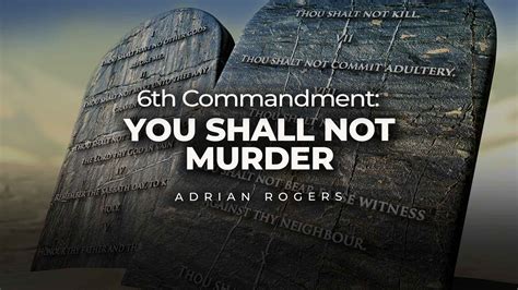 You Shall Not Kill Commandment