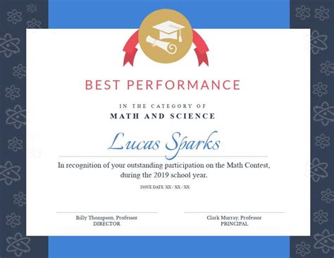 Math Contest – Certificate Template – Visme With Math Certificate Template - Best Business Templates