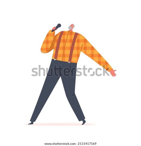 Old Man Performing Song Karaoke Bar Stock Vector (Royalty Free) 2115417569 | Shutterstock