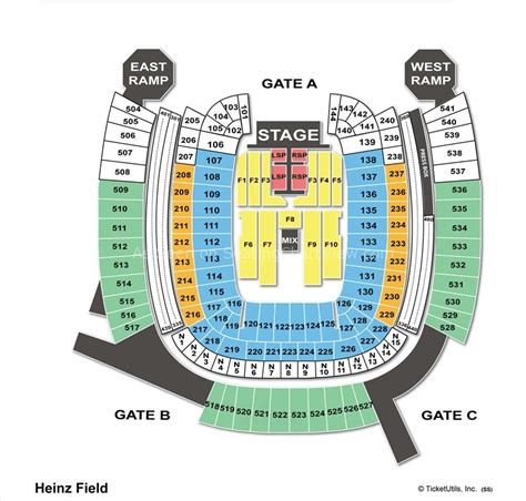 heinz field seating chart