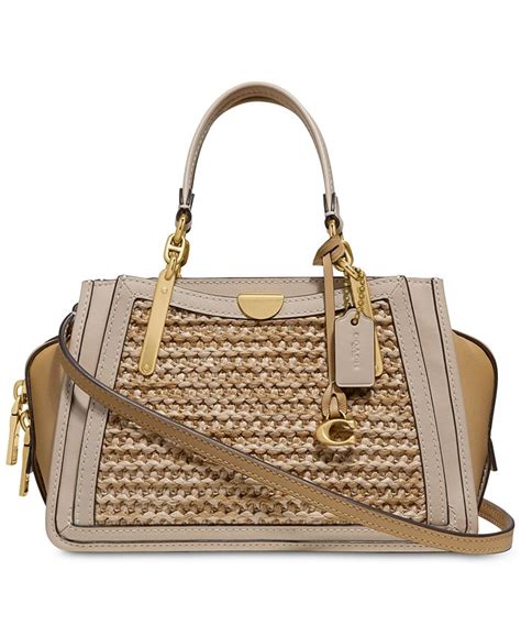 COACH Straw Colorblocked Dreamer Satchel & Reviews - Handbags & Accessories - Macy's