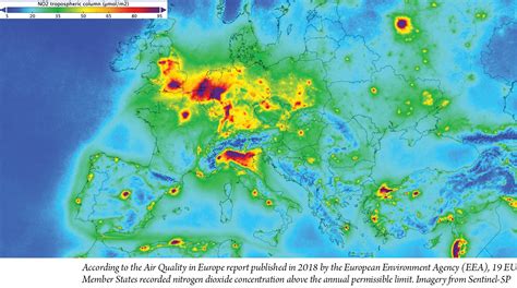 Air quality in Europe. "19 EU member states recorded nitrogen dioxide concentration above annual ...