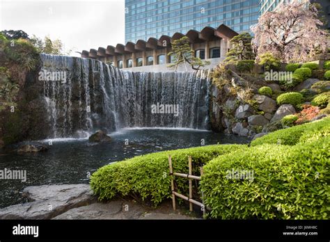 New Otani hotel Japanese gardens.Typical japanese garden in the centre of Tokyo Stock Photo - Alamy