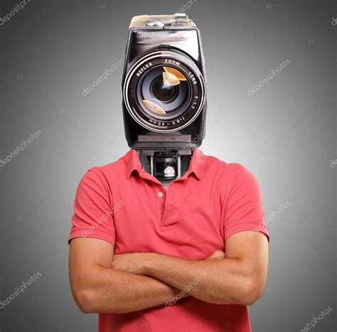 Man With Camera Head Stock Photo by ©Krakenimages.com 11658164