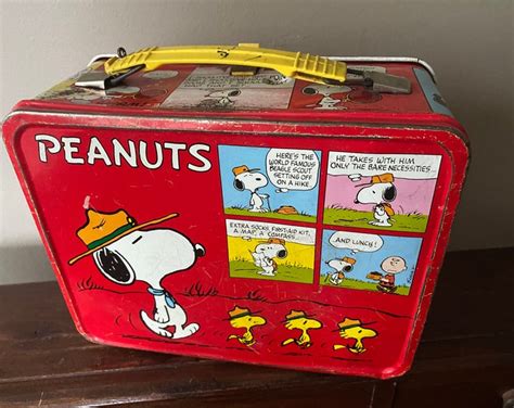 Vintage 1970's Peanuts Lunch Box, Collectable and Cute Classic Kids ...