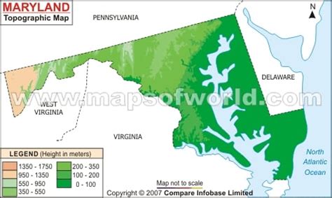 Topographic Map Of Maryland | World Map Gray