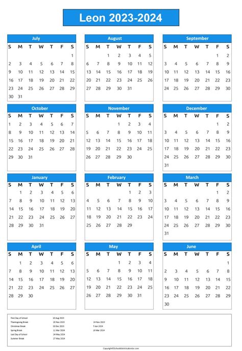 Leon County Schools Calendar Holidays 2023-2024