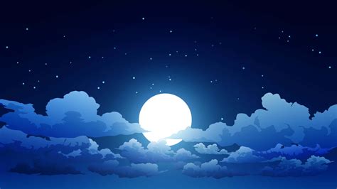 The Moon Above The Clouds Night Sky Wallpapers And Im - vrogue.co