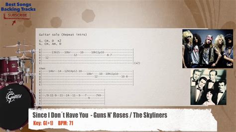 🥁 Since I Don´t Have You - Guns N' Roses / The Skyliners Drums Backing ...