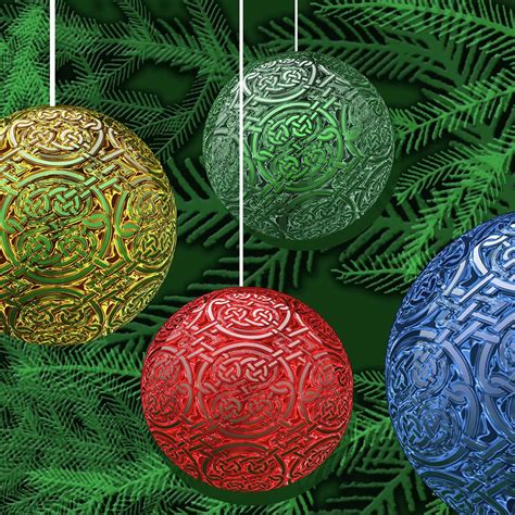 Celtic Christmas Ornaments Digital Art by Cindy Boyd - Fine Art America