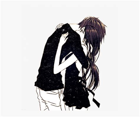 Anime Girl Hugging Boy, HD Png Download - kindpng