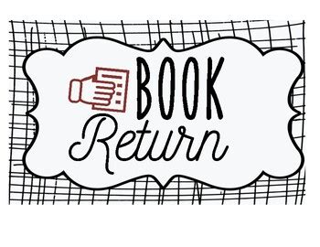 Book Return Sign by MissKristek | Teachers Pay Teachers