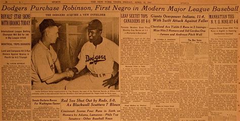 JACKIE ROBINSON BREAKS THE BASEBALL RACIAL BARRIER | The Mitchell ...