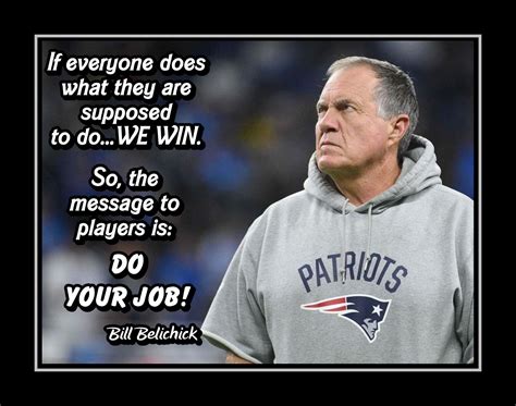 Inspirational Bill Belichick Patriots Do Your Job Quote Wall Art Poster, Best Friend Coach ...