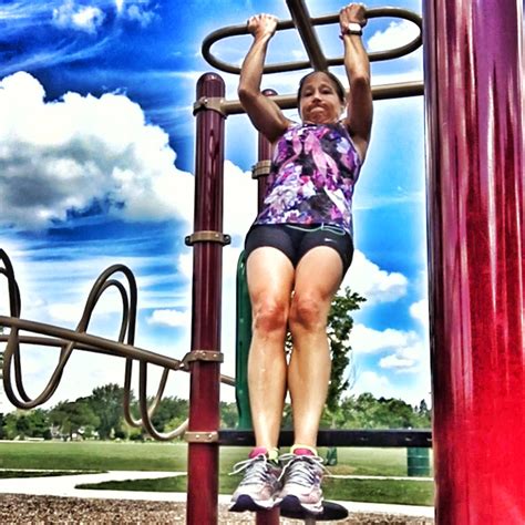 Chin Ups at the Playground